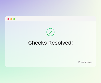 checks resolved